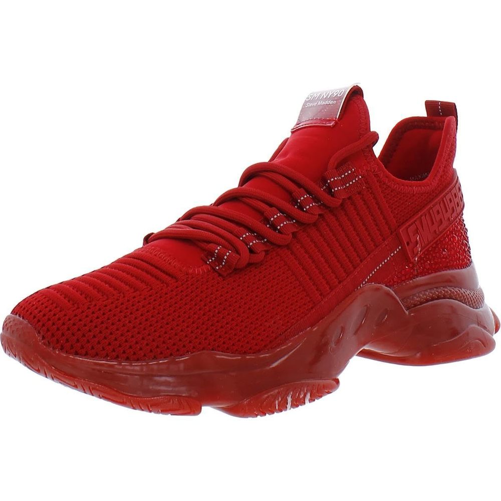 Steve Madden Red Knit Athletic Sneakers